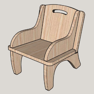 Kids Chair Kids Furniture CNC Router Template Free Vector