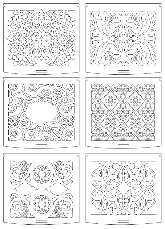 Laser Cut New Year Gift Box 6 Patterns Free Vector