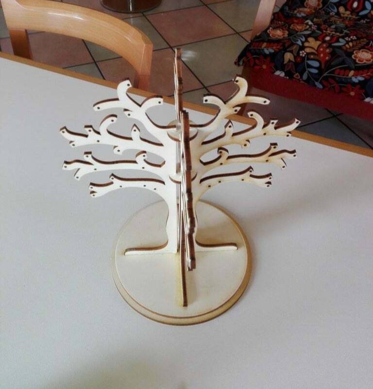 Laser Cut Wooden Jewelry Tree DXF File