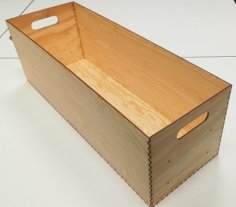 Laser Cut DIY Wooden Box Storage Bin DXF File