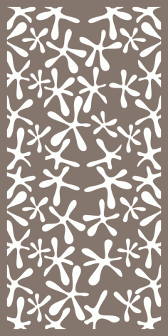 Abstract Flowers Screen Panel Pattern Vector Free Vector