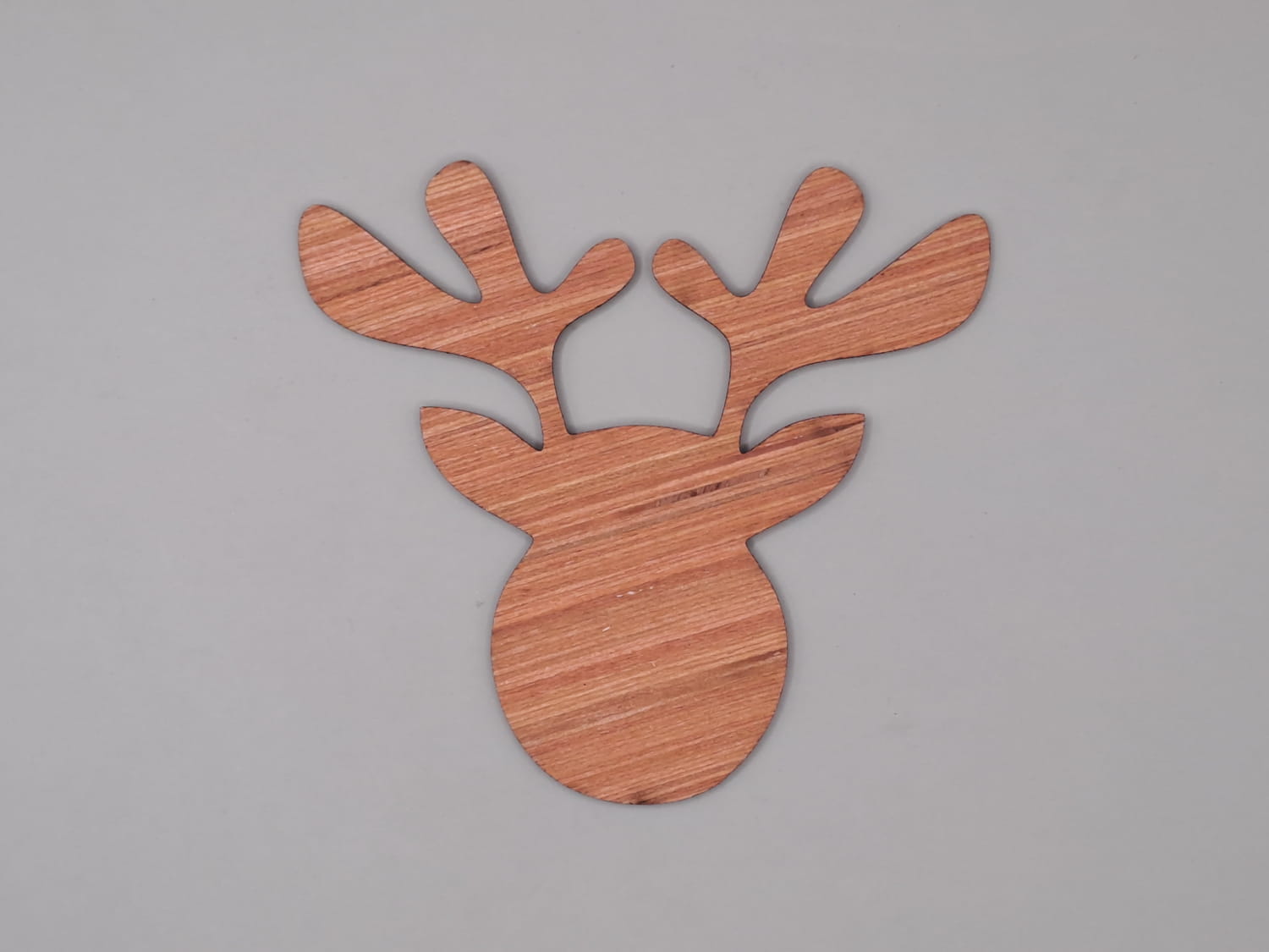 Laser Cut Unfinished Blank Reindeer Head Wood Cutout Free Vector