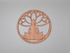 Laser Cut Buddha Shape Unfinished Wood Craft Cut Out Free Vector