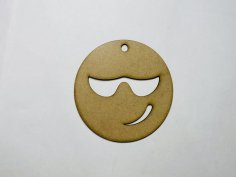 Laser Cut Smiley Face Sign Free Vector