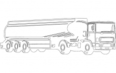 Fuel Tanker Truck DXF File