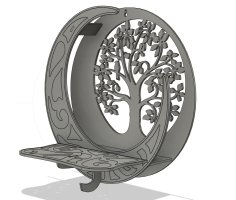 Laser Cut Crescent Moon Shelf Free Vector