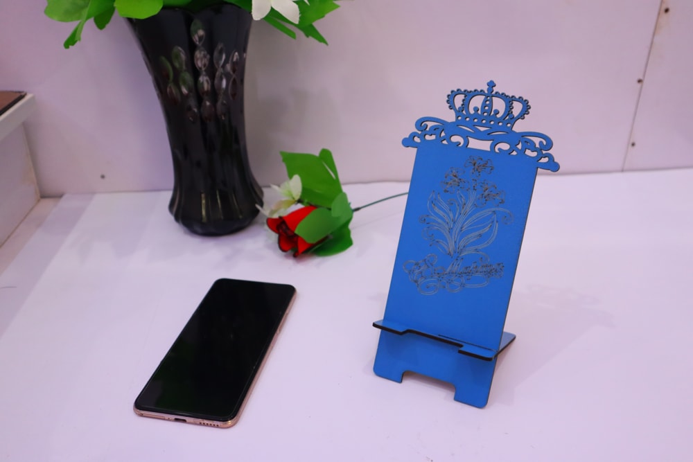 Laser Cut Phone Stand MDF 3mm DXF File