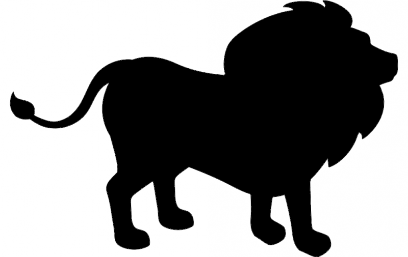 Lion Silhouette vector dxf File Free Download - 3axis.co