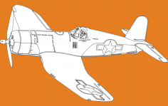 Single Seater Plane dxf File