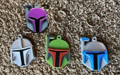 Mandalorian Helmet Keychains 3D Printer Model