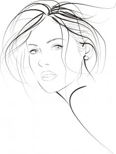 Young Fashion Woman Vector Free Vector