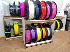 Laser Cut Filament Spool Storage System SVG File