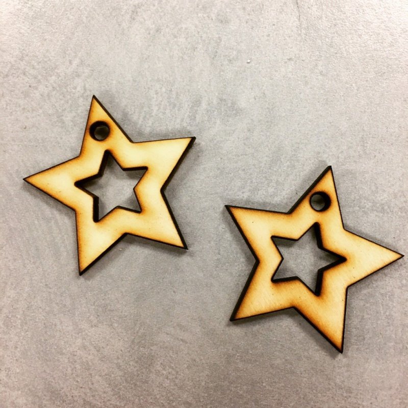 Laser Cut Star Laser Cut Earrings Free Vector Download - 3axis.co - 3D model önizlemesi