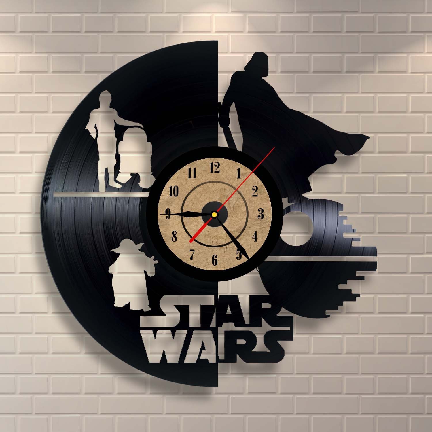 Download Vinyl Record Clock Star Wars Wall Decor Free Vector cdr ...