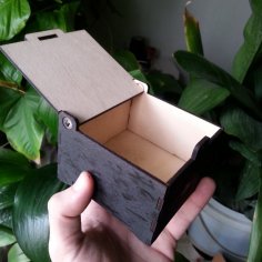 Laser Cut Wooden Decor Gift Box Free Vector