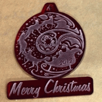 Laser Cut Acrylic Christmas Ornament Free Vector
