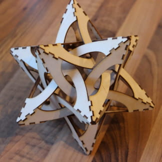 Laser Cut Stellated Icosahedron Puzzle SVG File