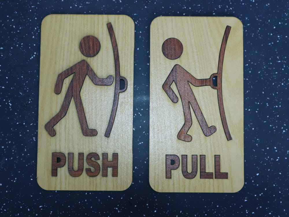 Laser Cut Push And Pull Door Signs SVG DXF CDR AI PDF Free Download ...
