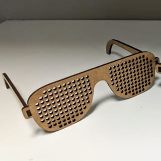 Laser Cut Shutter Shades Glasses Free Vector