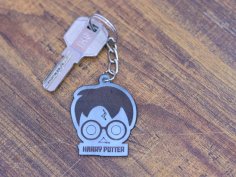 Laser Cut Harry Potter Leather Keychain Free Vector