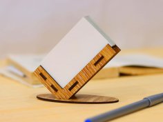 Laser Cut Desk Business Card Holder Free Vector