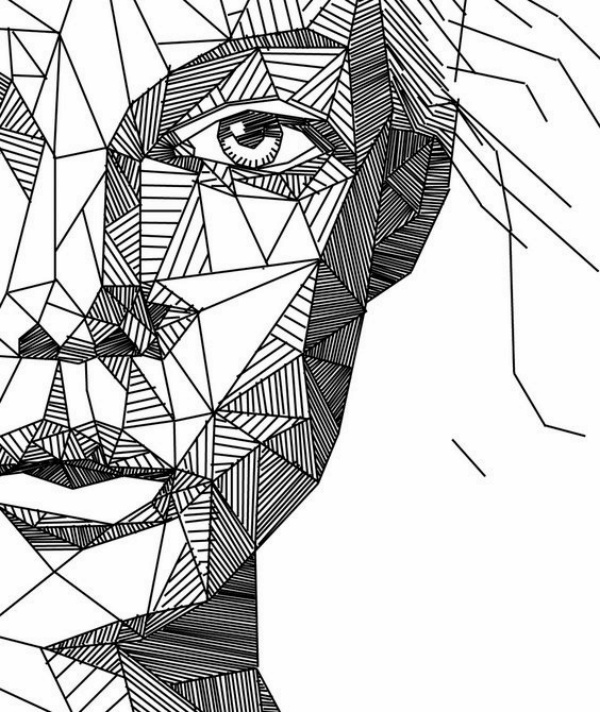Laser Cut Engrave Girl Face Line Art Free Vector