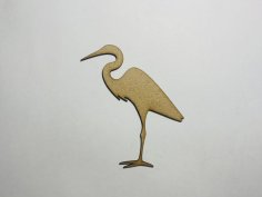 Laser Cut Egret Wood Cutout Shape Blank Free Vector