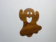 Laser Cut Chunky Wood Ghost Cutout Halloween Craft Free Vector