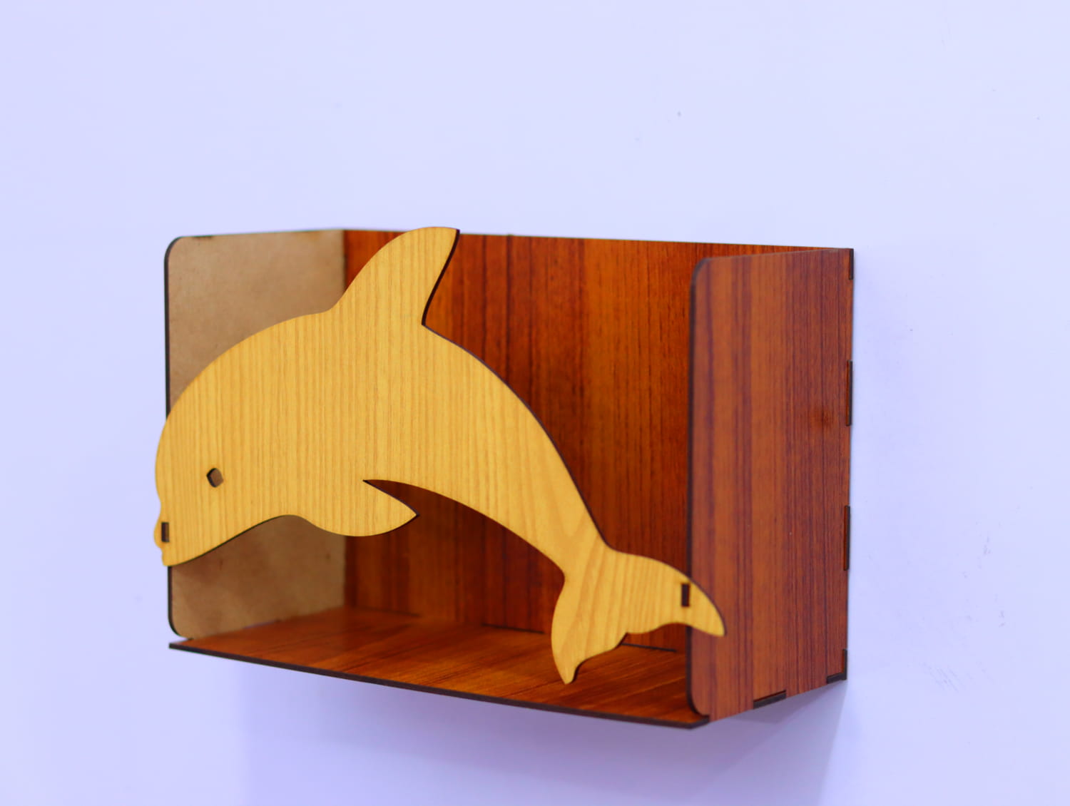 Laser Cut Dolphin Wall Shelf Free Vector