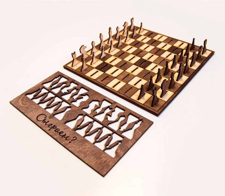 Laser Cut Chess Game SVG File Free Download 