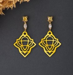 Laser Cut Earrings Design Free Vector