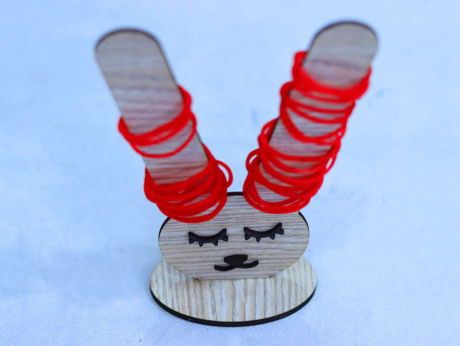 Laser Cut Rubber Band Bunny 3mm Free Vector
