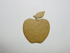 Laser Cut Wood Apple Unfinished Cutout Shape Free Vector