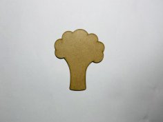 Laser Cut Wood Broccoli Unfinished Cutout Shape Free Vector