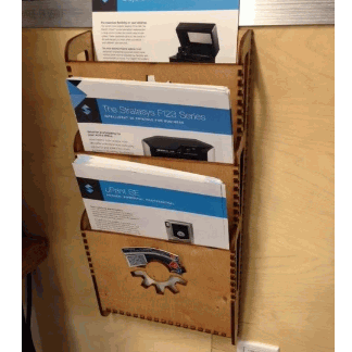 Laser Cut Wall Mounted Magazine Rack Free Vector