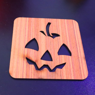 Laser Cut Halloween Coaster DXF File