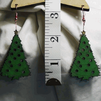 Laser Cut Christmas Tree Earrings SVG File
