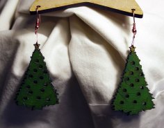 Laser Cut Christmas Tree Earrings SVG File