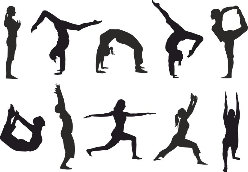 Yoga Silhouette, Yoga Clipart, Cut Files Graphic by rayan