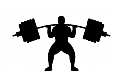 Weightlifting silhouette dxf File