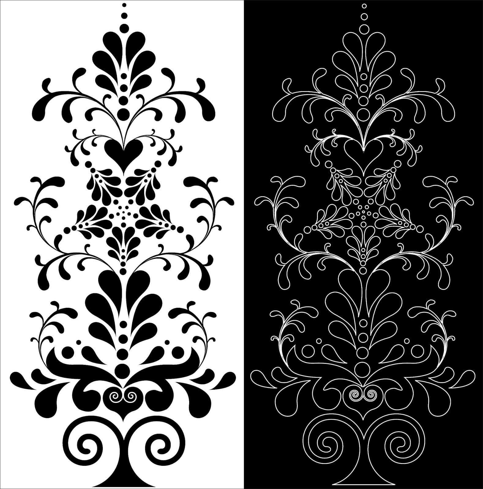 Decorative Floral Pattern Dxf File Free Download