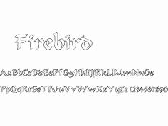 Firebird marlin-font dxf File