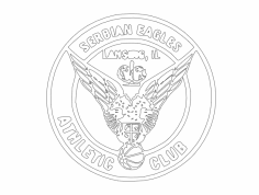 Drawing (serbian eagles athletic club) dxf File