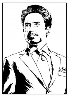 Tony Stark Free Vector