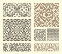 Scrollwork Islamic Pattern Collection dxf File