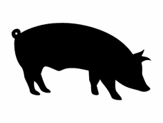 Pig Silhouette dxf File