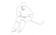 Hockey Player dxf File