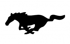 Mustang Horse – Outline dxf File