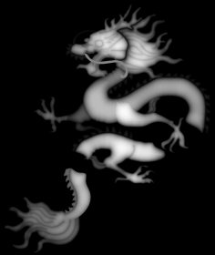 Dragon pattern grayscale BMP File