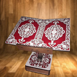 Laser Cut Decorative Quran Stand Rehal Free Vector